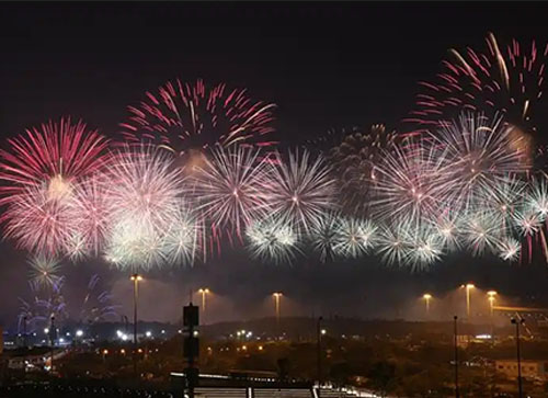 高台县焰火晚会